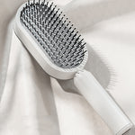 Zyravest Self-Cleaning Hair Brush – Anti-Static Scalp Massage Comb with One-Click Cleaning, Pain-Free Detangling Brush