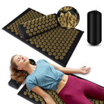 Zyravest Acupressure Massage Mat & Pillow Set – Kuznetsov Applicator for Back, Neck, Foot Pain Relief & Relaxation Yoga Mat