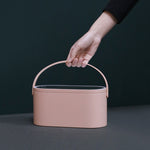 Zyravest Portable LED Makeup Mirror Organizer Box – Touch Sensor Light, Rechargeable, Foldable Desk Storage Case for Travel & Home Use