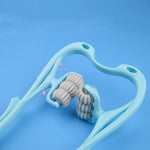 Zyravest 6-Wheel Neck Massager – Manual Roller with Bonus Jade Scraper for Neck, Shoulder & Stress Relief