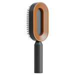Zyravest Self-Cleaning Hair Brush – Anti-Static Scalp Massage Comb with One-Click Cleaning, Pain-Free Detangling Brush