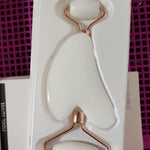 Zyravest Face Lift Gua Sha Set – Resin Beeswax Scraper & Roller for Daily Facial Massage & Skincare (2-Piece)