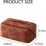 Zyravest Embossed Leather Makeup Bag – Elegant PU Cosmetic Organizer Pouch for Daily Use or Wholesale Bulk Orders