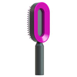 Zyravest Self-Cleaning Hair Brush – Anti-Static Scalp Massage Comb with One-Click Cleaning, Pain-Free Detangling Brush
